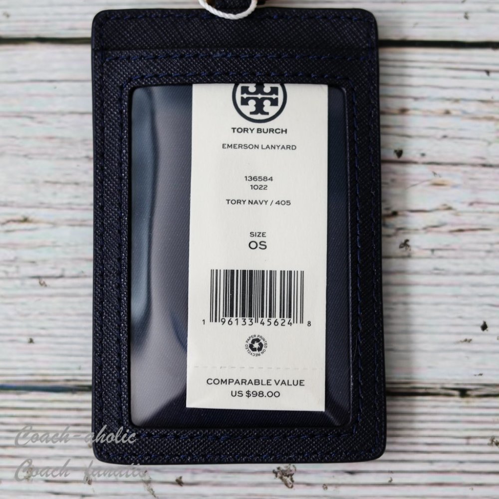 NWT Tory Burch Emerson Leather Lanyard ID Credit Card Holder - Picture 7 of 14